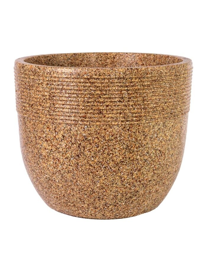 Galaxy Series Ribbed Stone-Finish Floor Pot - Image 8