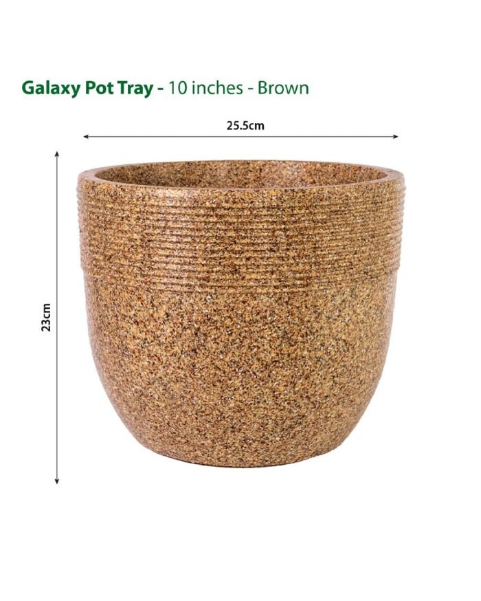 Galaxy Series Ribbed Stone-Finish Floor Pot - Image 7