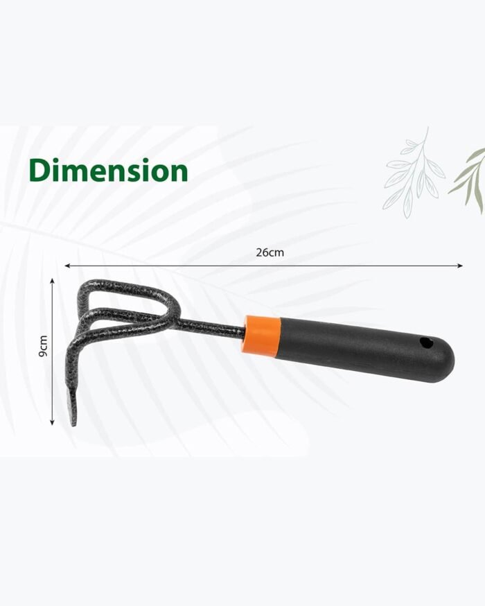 Trukisan 3-Prong Gardening Fork – Rust-Resistant Soil Cultivator for Potted Plants - Image 2