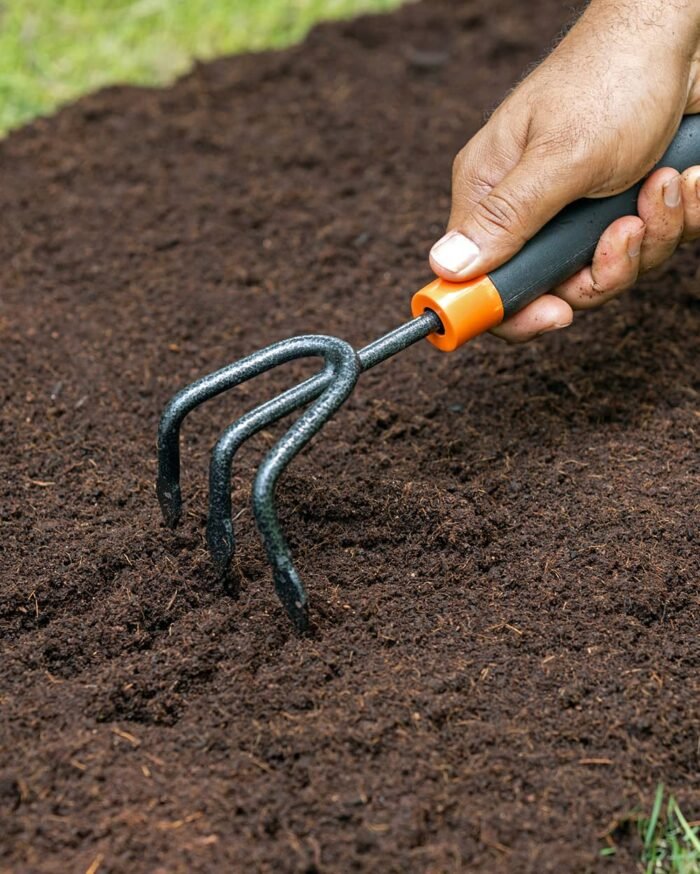 Trukisan 3-Prong Gardening Fork – Rust-Resistant Soil Cultivator for Potted Plants - Image 3