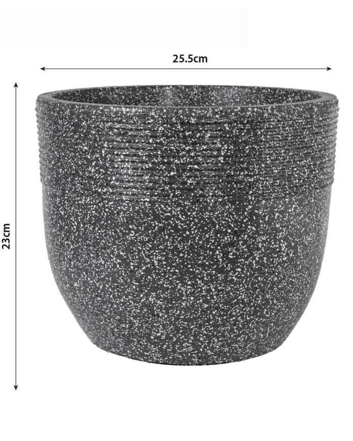 Galaxy Series Ribbed Stone-Finish Floor Pot - Image 11