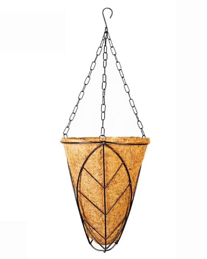 5-Inch V-Shape Coco Hanging Planter - Image 2