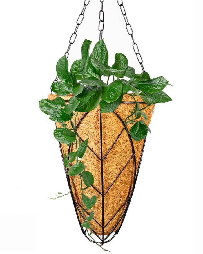 5-Inch V-Shape Coco Hanging Planter - Image 4