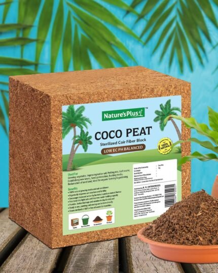 Coco Peat Block – 1kg Sterilized Coir Fiber for Potting Mix