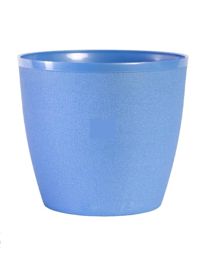 Divine Pot – 9 Inch Azure Mist Textured Planter - Image 9