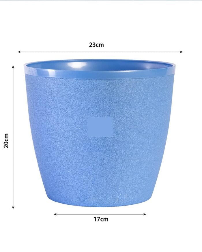 Divine Pot – 9 Inch Azure Mist Textured Planter - Image 8