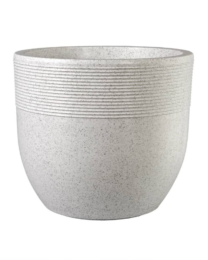 Galaxy Series Ribbed Stone-Finish Floor Pot - Image 5