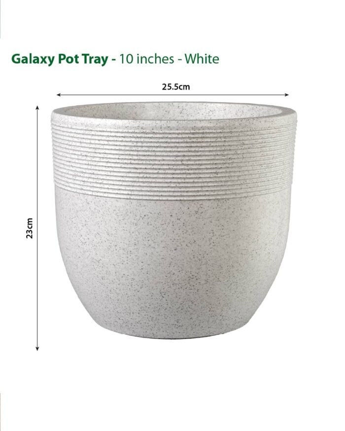 Galaxy Series Ribbed Stone-Finish Floor Pot - Image 4