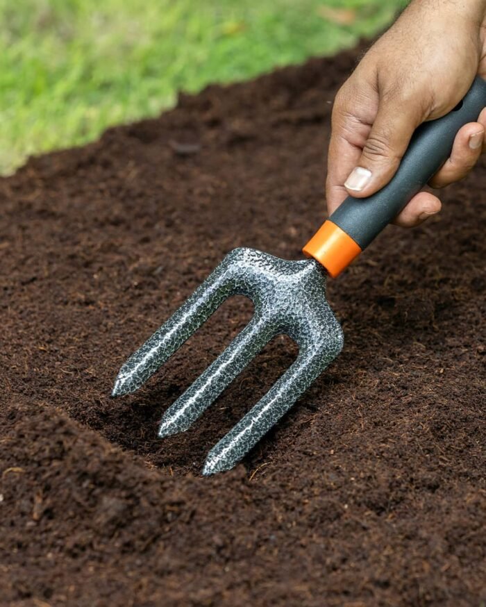 3-Tine Gardening Fork – Rust-Resistant Tiller for Lawn & Landscape - Image 3