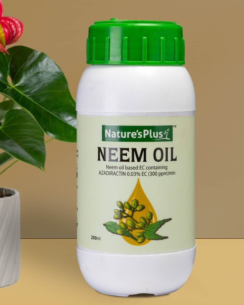 Neem Oil -Bottle Front-Back copy Pure Neem Oil – Natural Fungicide & Insecticide for Plants - Image 1