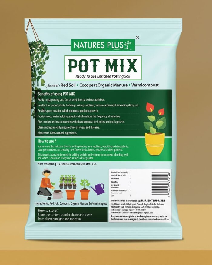 Enriched Pot Mix – Blend of Red Soil, Cocopeat & Vermicompost - Image 3