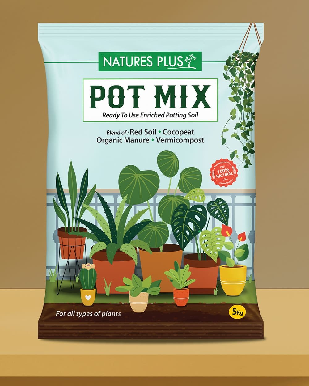 Pot Mix_ Enriched Pot Mix – Blend of Red Soil, Cocopeat & Vermicompost - Image 1